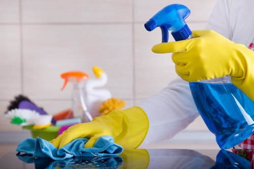 Person reviewing a cleaning complaint with service notes